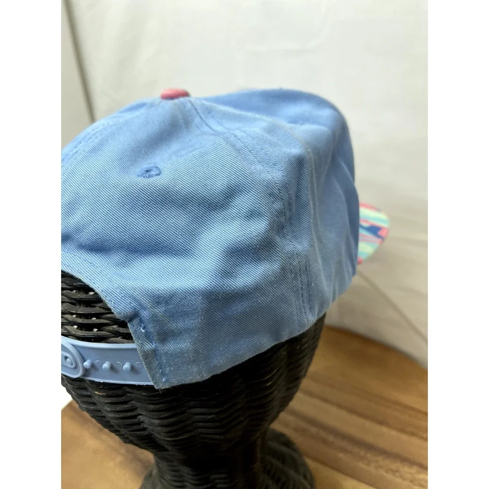 Detroit‎ Style Hat Cap puffy spell out Snapback Blue Paint Spill Pink Blue